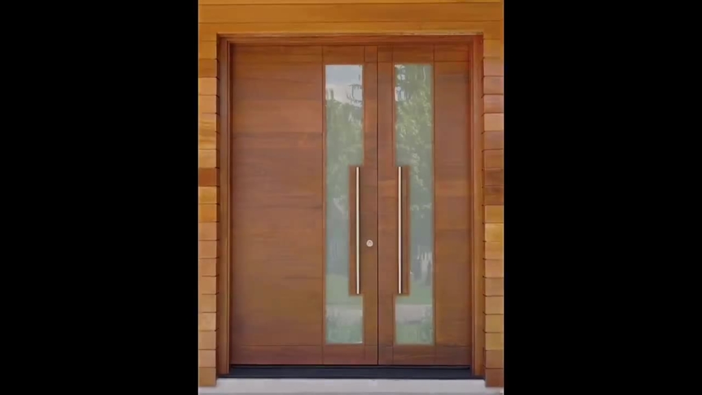 Minimalistic Double Wooden Door Design: (My Personal Favourite)
