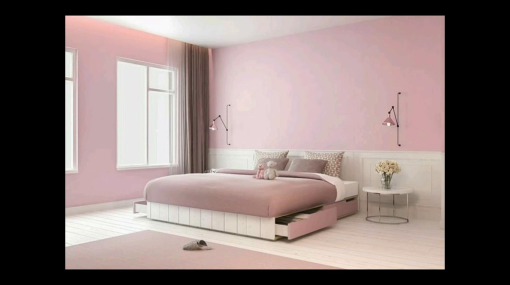 Classic light pink for bedroom walls