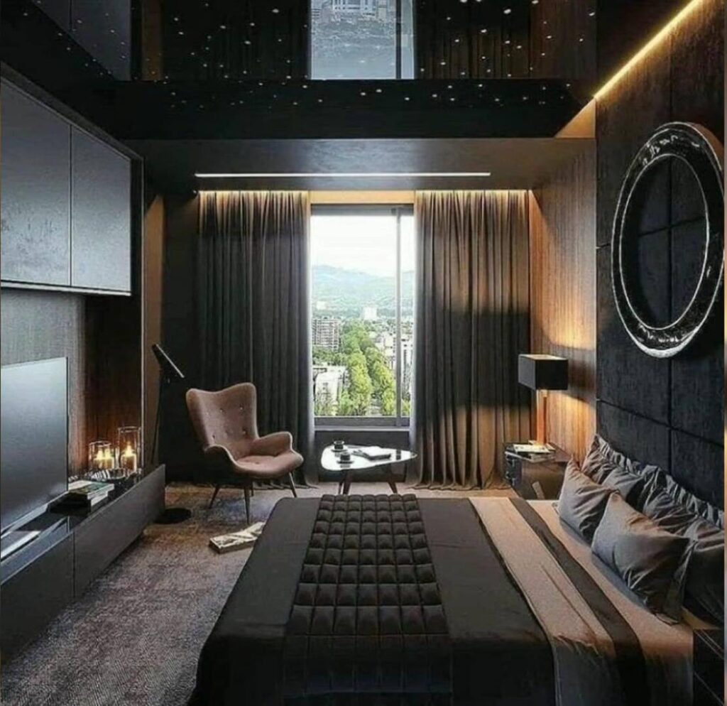 dark feminine bedroom