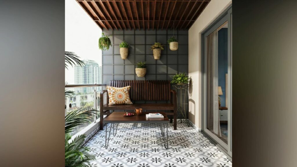 front balcony tiles design